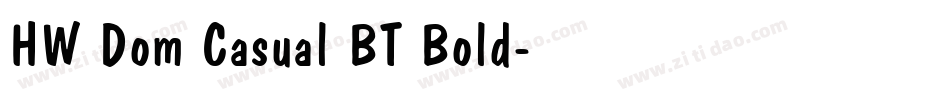 HW Dom Casual BT Bold字体转换